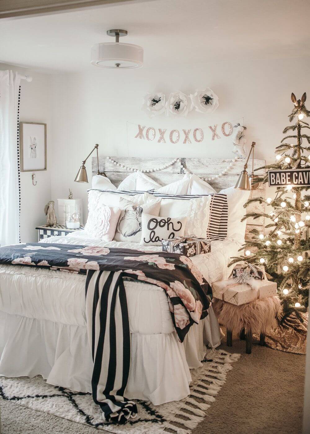 Christmas bedroom decorations ideas