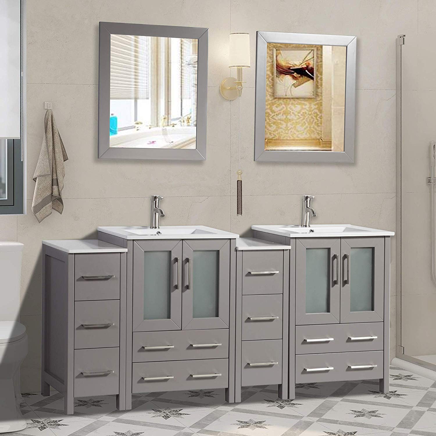 Bathroom cabinets and shelf designs