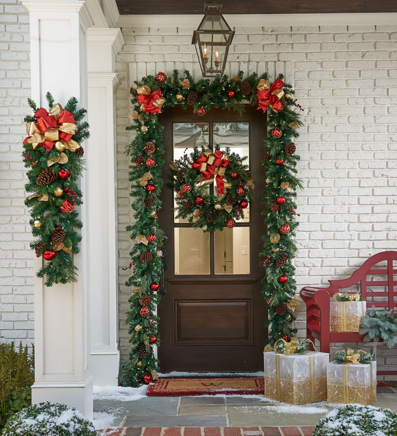Front Door Garland Christmas Decor