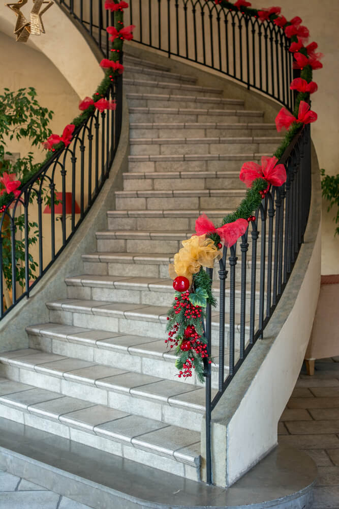 Simple garland staircase