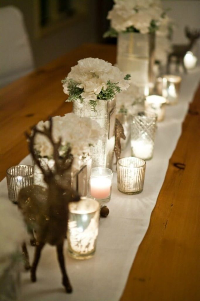 Elegant Rustic Christmas table setting