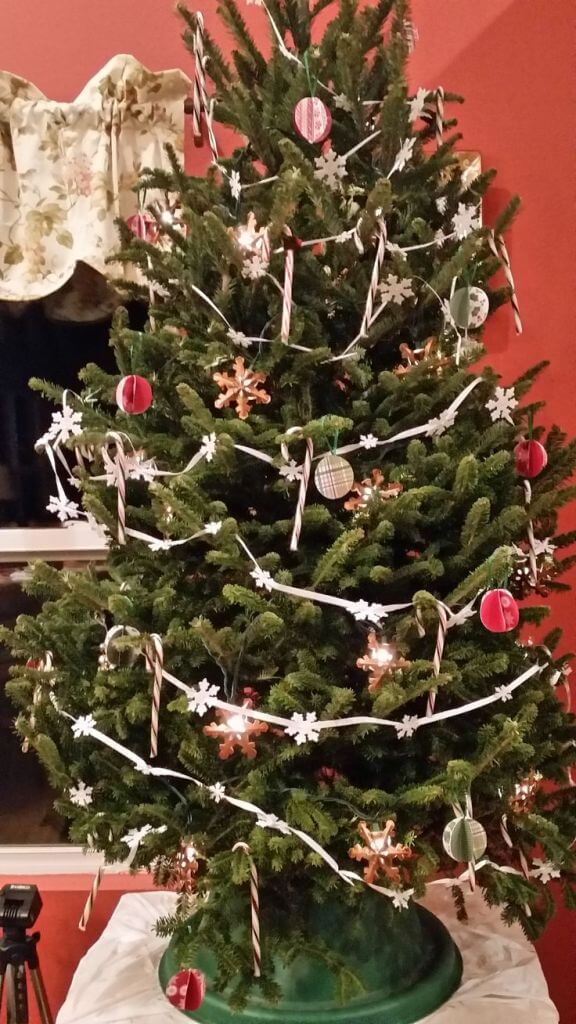copper snowflake light tree decoration