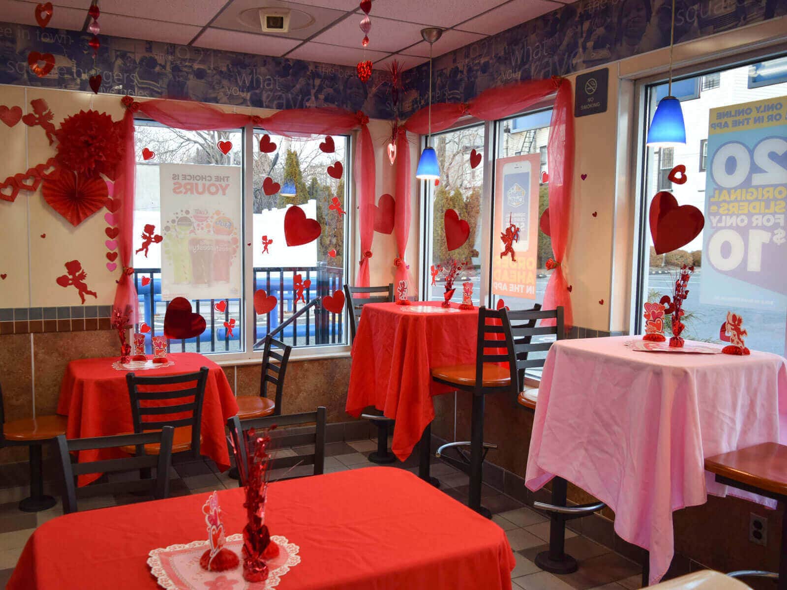 valentine restaurant decoration 