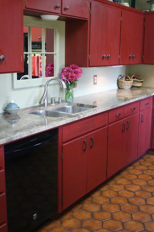 Beautiful red chalk color cabinet