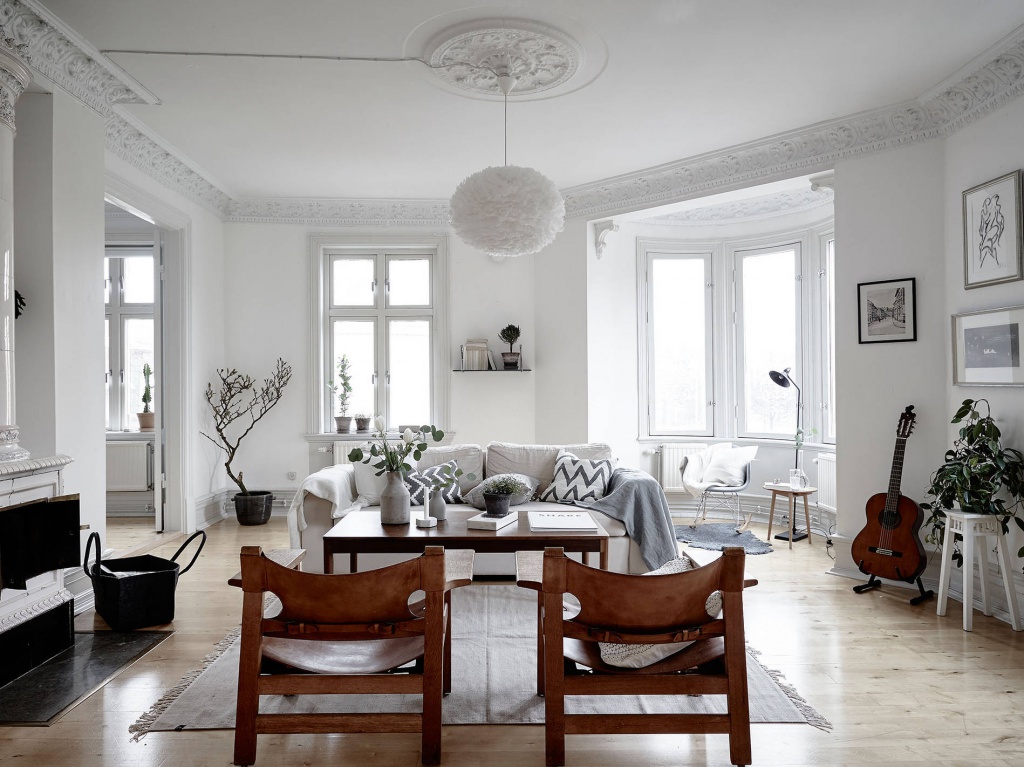 Scandinavian style home interior living room