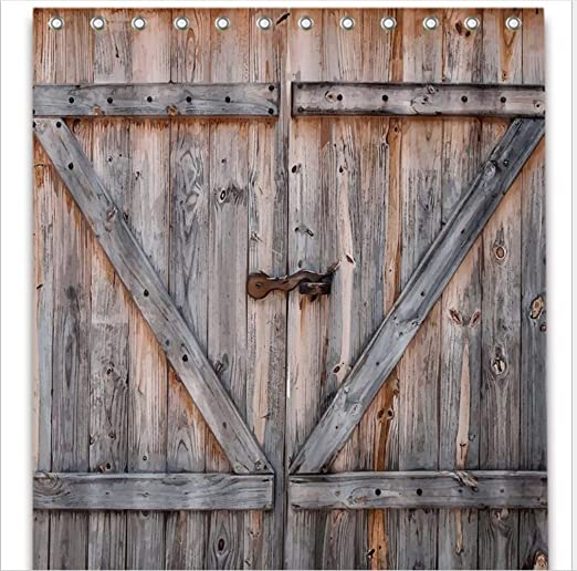 Amazon.com: Country Decor Old Wooden Garage Door American Country .
