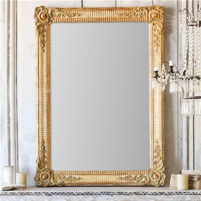 Eloquence One of a Kind Gold Antique Mirror French Worn Gi