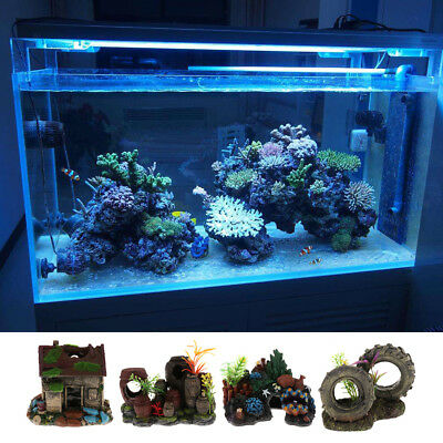 Aquarium Decorations for Fish Tank Resin Ornament Aquatic Caves .