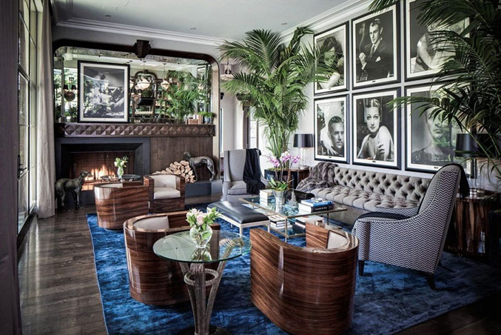 Art Deco style in interior design: luxury with exotic motifs .