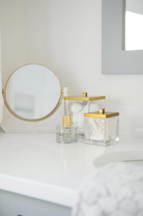 Acrylic and Gold Bathroom Accessories - Transitional - Bathro