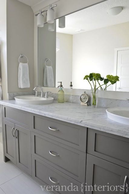 Gray Bathroom Cabinets | Bathroom remodel master, Veranda .