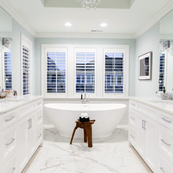 Top 60 Best White Bathroom Ideas - Home Interior Desig