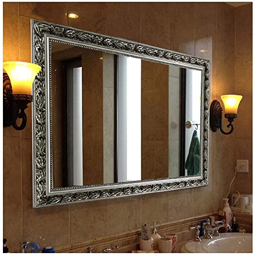 Amazon.com: Hans&Alice Bathroom Mirrors for Wall (Silver, 38"x26 .
