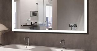 Amazon.com: DECORAPORT 55 x 28 in Horizontal Clock LED Bathroom .