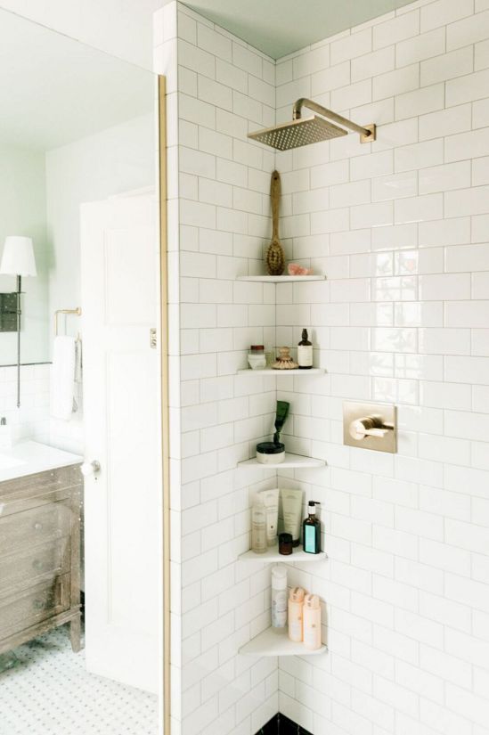 16 Brilliant Corner Furniture Ideas | Small bathroom shelves .