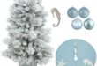 Blue & White Snowy Flocked Coastal Christmas Tree Ideas | Coastal .