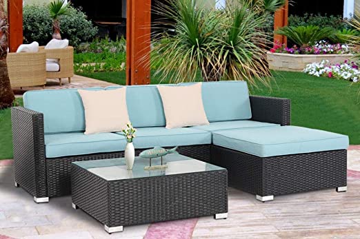 Amazon.com: Oakmont Outdoor Patio 5 Piece Sectional Sofa Set All .