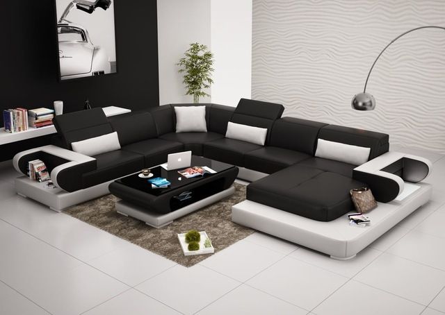 Aspire Leather Sectional, Black, Add Matching Coffee Table .
