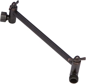 Adjustable Shower Head Extension Arm - 10 Inch Brass Shower Arm .
