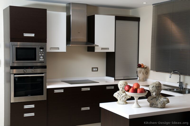Black and White Kitchen Designs - Ideas and Phot
