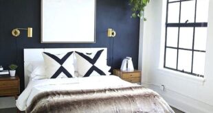 Image result for navy accent wall small bathroom | Bedroom .