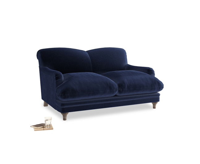 Anything Blue | Midnight Blue Velvet Sofa, Loaf - Anything Bl