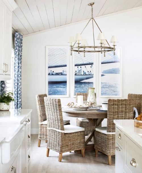 Nautical Living with Navy Blue, White & Natural Textures .