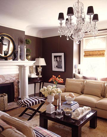 75 Enchanting Brown Living Rooms | Shutterf