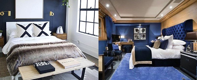 Top 50 Best Navy Blue Bedroom Design Ideas - Calming Wall Colo