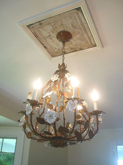 It's up ~ | Rustic ceiling medallions, Tin ceiling, Ceiling medallio