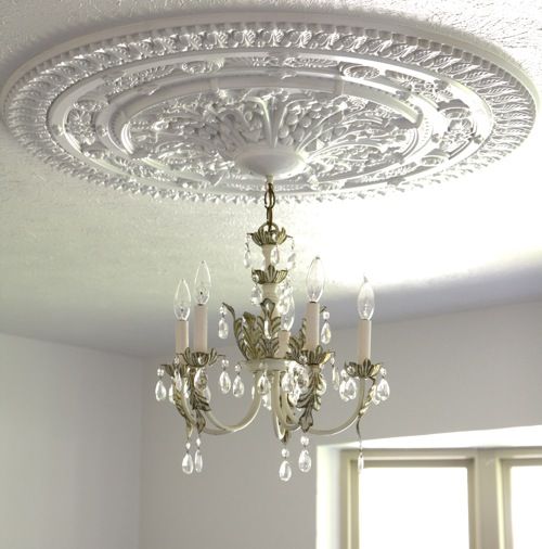 Install a Ceiling Medallion | Ceiling medallions, Ceiling rose .