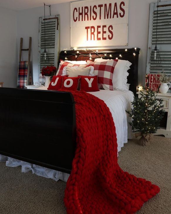 51 Pretty Christmas Decoration Ideas For Your Bedroom (With images .