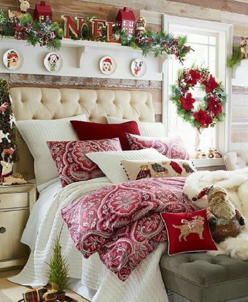 How to decorate Bedroom for Christmas | Home Decor Bu
