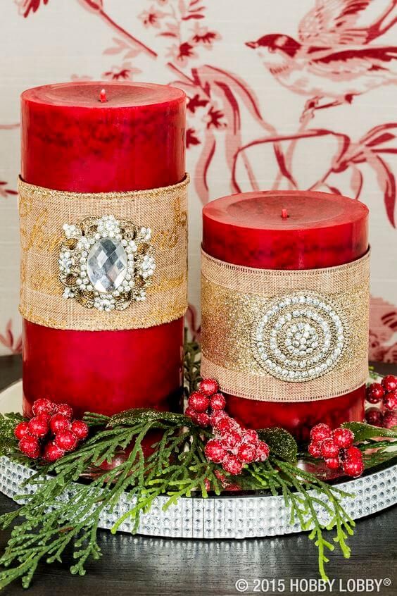 Christmas Candle Decoration Ideas For 2019 | Christmas candle .