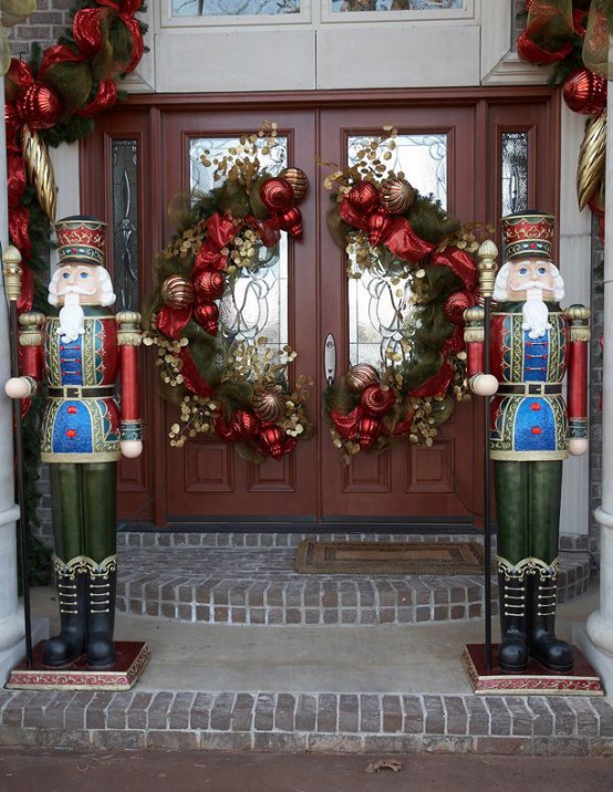 57 Stunning Christmas Front Door Décor Ideas - DigsDi