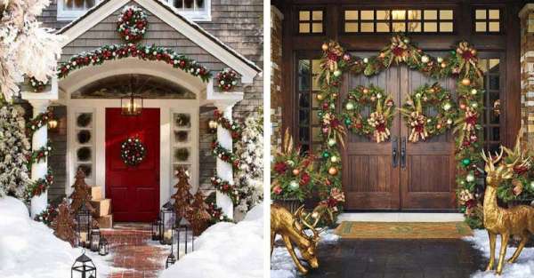 Christmas Front Door Decorating Ide