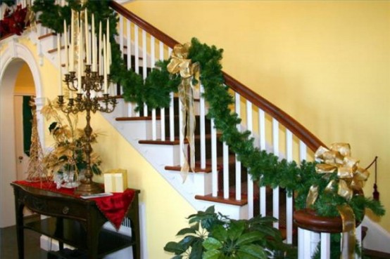 100 Awesome Christmas Stairs Decoration Ide