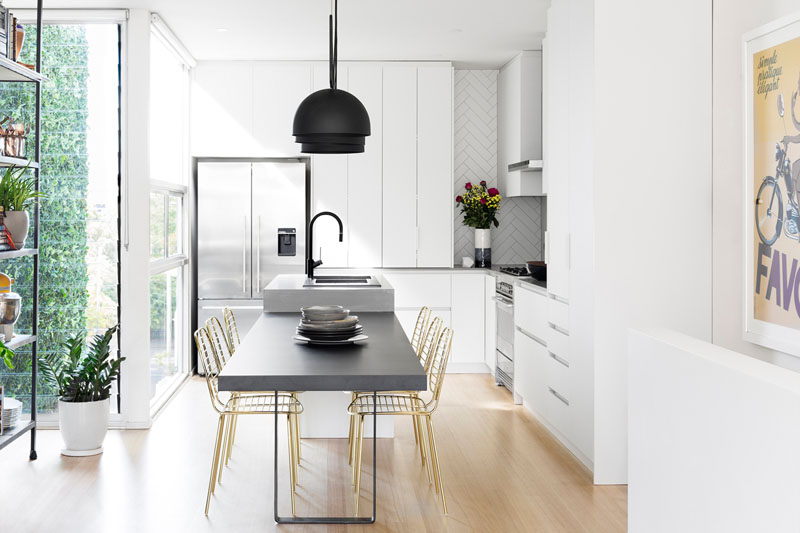 This Modern Kitchen Update Received Touches Of Black And Go