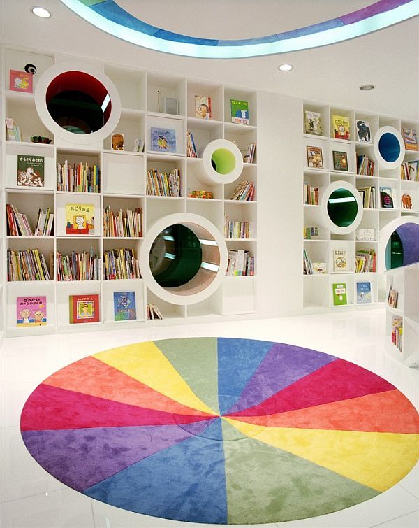 Colorful Poplar Library by Sako Architects | Childrens bookstore .