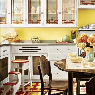 Create a Colorful Vintage-Style Kitchen | Art deco kitchen .