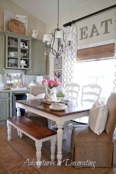 Dining room decor ideas - Country farmhouse style with painted .