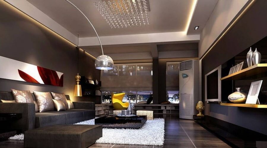 10 Stylish Dark Living Room Interior Design Ideas - Interior Id