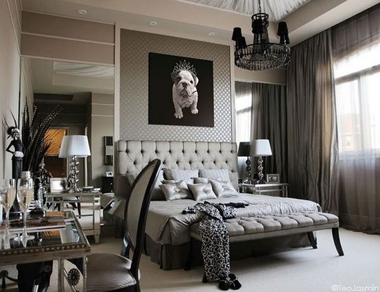 gray bedroom | Home bedroom, Beautiful bedrooms, Glam bedro