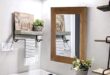 Amazon.com: Rustic Wood Frame Wall Mirror, Vanity Mirror, Makeup .