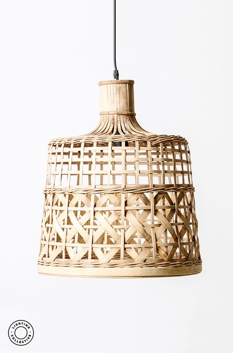 This woven cane pendant light is perfect for interiors after a .