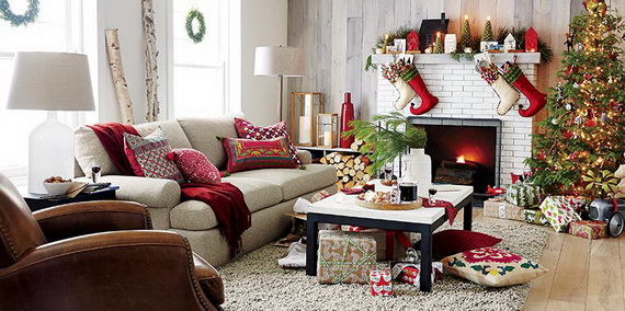 60 Elegant Christmas Country Living Room Decor Ideas | family .