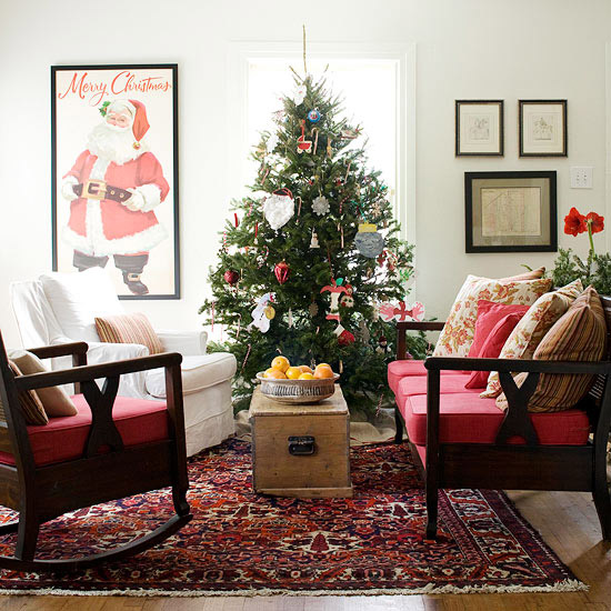 25 Christmas living room design ide