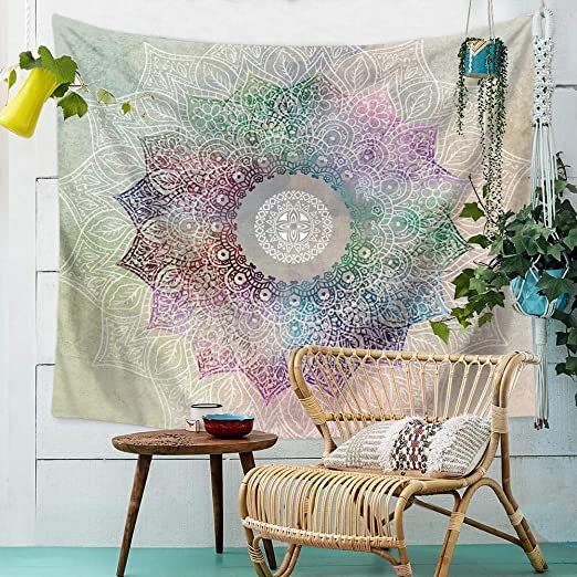 Amazon.com: Soyon Multi Colorful Bohemian Mandala Tapestry-Mandala .