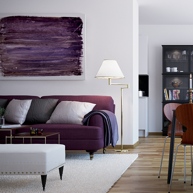 Modern Style Purple Sofas Bright Provides Living Room Decor Among .