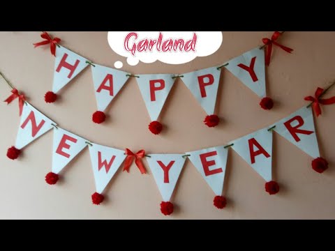 DIY Happy New Year Garland|New year decor idea|Making Banner for .
